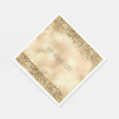 Gold Glitz Glitter Sparkle Confetti Servet (Hoek)