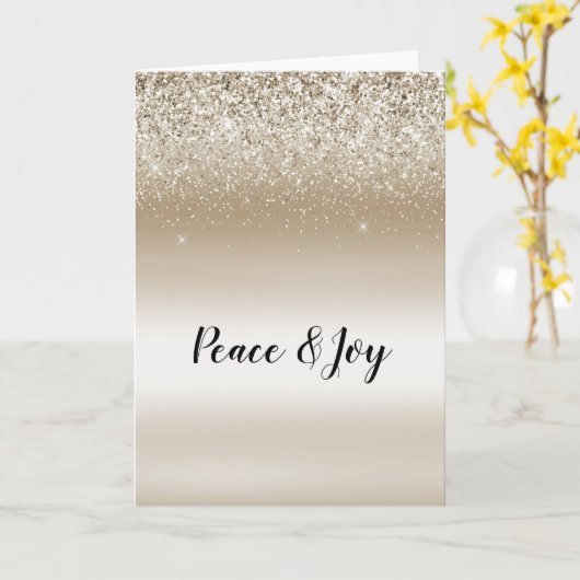 Gold Glitz Kaart (Gele Bloem)