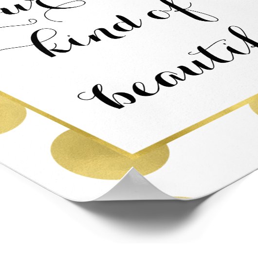 Gold Glitz-Stippen zijn prachtig Poster (Hoek)