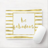 Gold Glitz Stripes zijn verbluffend Muismat (Met muis)