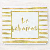 Gold Glitz Stripes zijn verbluffend Muismat (Voorkant)