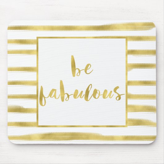 Gold Glitz Stripes zijn verbluffend Muismat (Voorkant)