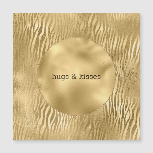 Gold Glitz Zebra gepersonaliseerde prijsopgave (Voorkant)