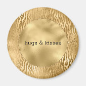 Gold Glitz Zebra gepersonaliseerde prijsopgave Magneet (Voorkant)