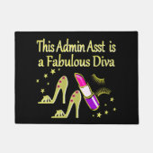 GOLD GLITZY ADMIN ASSISTANT DIVA DESIGN DEURMAT (Voorkant)