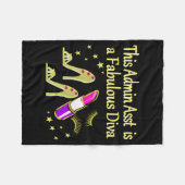 GOLD GLITZY ADMIN ASSISTANT DIVA DESIGN FLEECE DEKEN (Voorkant (Horizontaal))