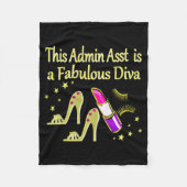 GOLD GLITZY ADMIN ASSISTANT DIVA DESIGN FLEECE DEKEN (Voorkant)