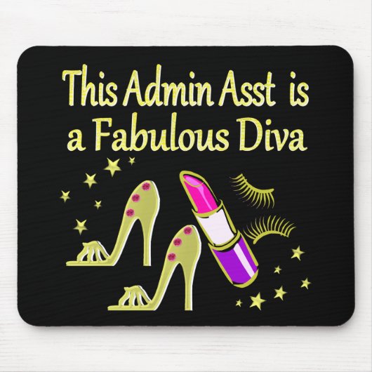 GOLD GLITZY ADMIN ASSISTANT DIVA DESIGN MUISMAT (Voorkant)