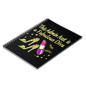 GOLD GLITZY ADMIN ASSISTANT DIVA DESIGN NOTITIEBOEK (Linkerzijde)