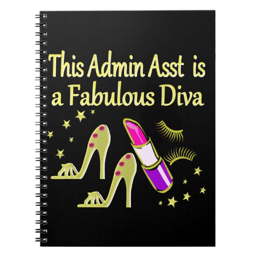 GOLD GLITZY ADMIN ASSISTANT DIVA DESIGN NOTITIEBOEK (Voorkant)