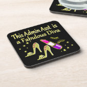 GOLD GLITZY ADMIN ASSISTANT DIVA DESIGN ONDERZETTER (Linkerzijde)