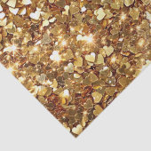 Gold Glitzy Glam Sparkle Hearts Tissuepapier (Detail)