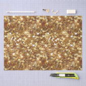 Gold Glitzy Glam Sparkle Hearts Tissuepapier (Craft)