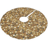 Gold Glitzy Glam Sparkle Stars Kerstboom Rok (Gekanteld)