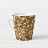 Gold Glitzy Glam Sparkle Stars Latte Mok (Linkerhoek)