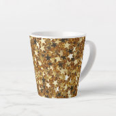 Gold Glitzy Glam Sparkle Stars Latte Mok (Rechterhoek)