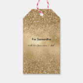 Gold Glitzy Glitter Cadeaulabel (Voorkant)