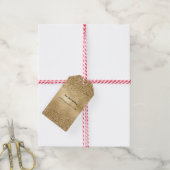 Gold Glitzy Glitter Cadeaulabel (Met Touw)