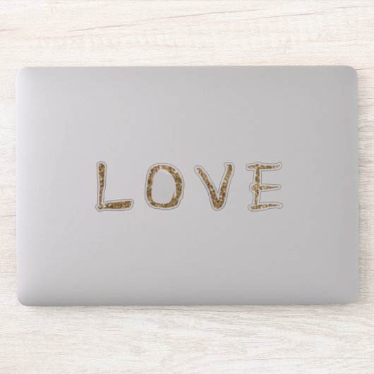 Gold Glitzy Glitter Glam Love Sticker (Computer)