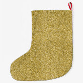 Gold Glitzy Glitter Grote Kerstsok (Achterkant)