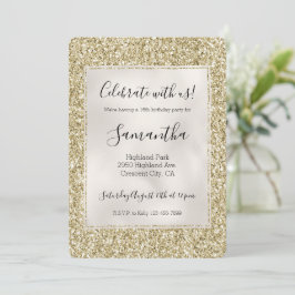 Gold Glitzy Glitter Kaart
