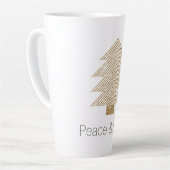 Gold Glitzy Glitter-kerstboom    Latte Mok (Linkerhoek)