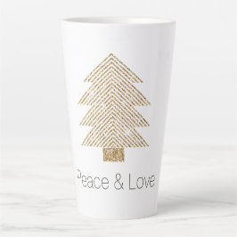 Gold Glitzy Glitter-kerstboom Latte Mok