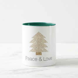 Gold Glitzy Glitter-kerstboom Mok