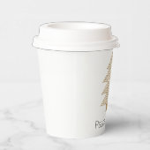 Gold Glitzy Glitter-kerstboom Papieren Bekers (Rechts)