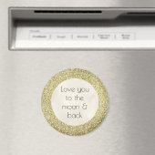  Gold Glitzy Glitter Love Magneet (Insitu (Vaatwasser))