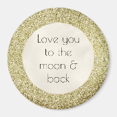  Gold Glitzy Glitter Love Magneet (Voorkant)