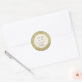  Gold Glitzy Glitter Love Ronde Sticker (Envelop)