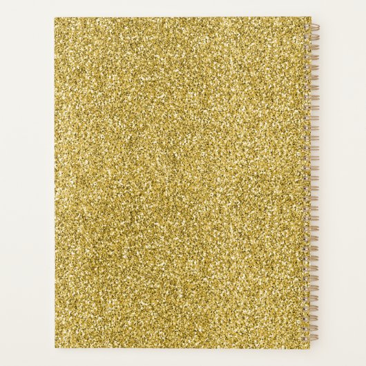 Gold Glitzy Glitter Planner (Achterkant)
