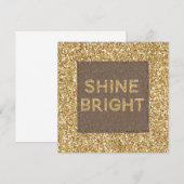 Gold Glitzy Glitter Shine Bright (Voorkant / Achterkant)