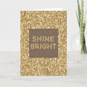 Gold Glitzy Glitter Shine Bright        Kaart