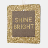 Gold Glitzy Glitter Shine Bright Keramisch Ornament (Links)