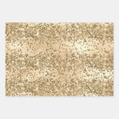 Gold Glitzy Glitter Sparkle Confetti Inpakpapier Vel (Voorkant 2)