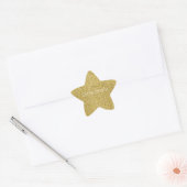 Gold Glitzy Glitter Ster Sticker (Envelop)