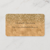 Gold Glitzy Glitter Visitekaartje (Voorkant)