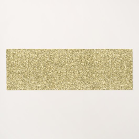 Gold Glitzy Glitter Yogamat (Achterkant (horizontaal))