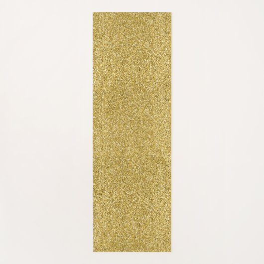 Gold Glitzy Glitter Yogamat (Voorkant)