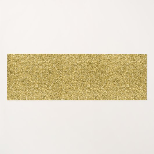 Gold Glitzy Glitter Yogamat (Voorkant (horizontaal))
