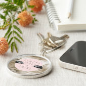 Gold Glitzy Silver Sparkle Eyes Sleutelhanger (Zijkant)