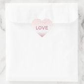 Gold Glitzy Sparkle Confetti Pink Glitter Love     Hart Sticker (Tas)