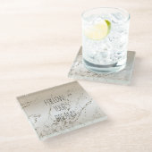 Gold Glitzy Sparkle Ombre Glazen Onderzetter (Schuin)