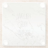 Gold Glitzy Sparkle Ombre Glazen Onderzetter (Achterkant)