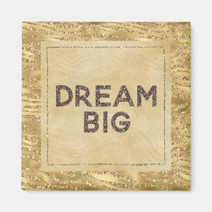 Gold Glitzy Zebra print glitter Dream Magneet