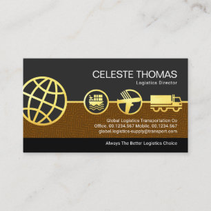 Gold Global Logistics Supply Line Visitekaartje