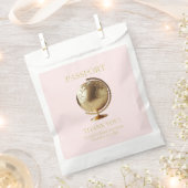 Gold Globe Passport Travel Baby Shower Bedankzakje (Geknipt)
