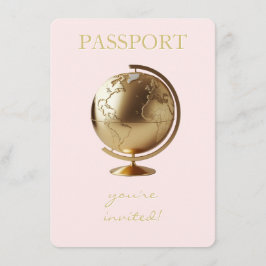 Gold Globe Passport Travel Books for Baby Informatiekaartje